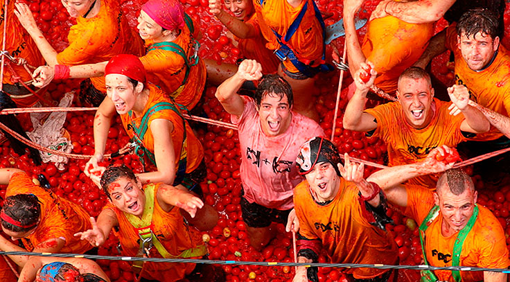 Fiestas de la Tomatina en Buñol Fiestas de la Tomatina en Buñol